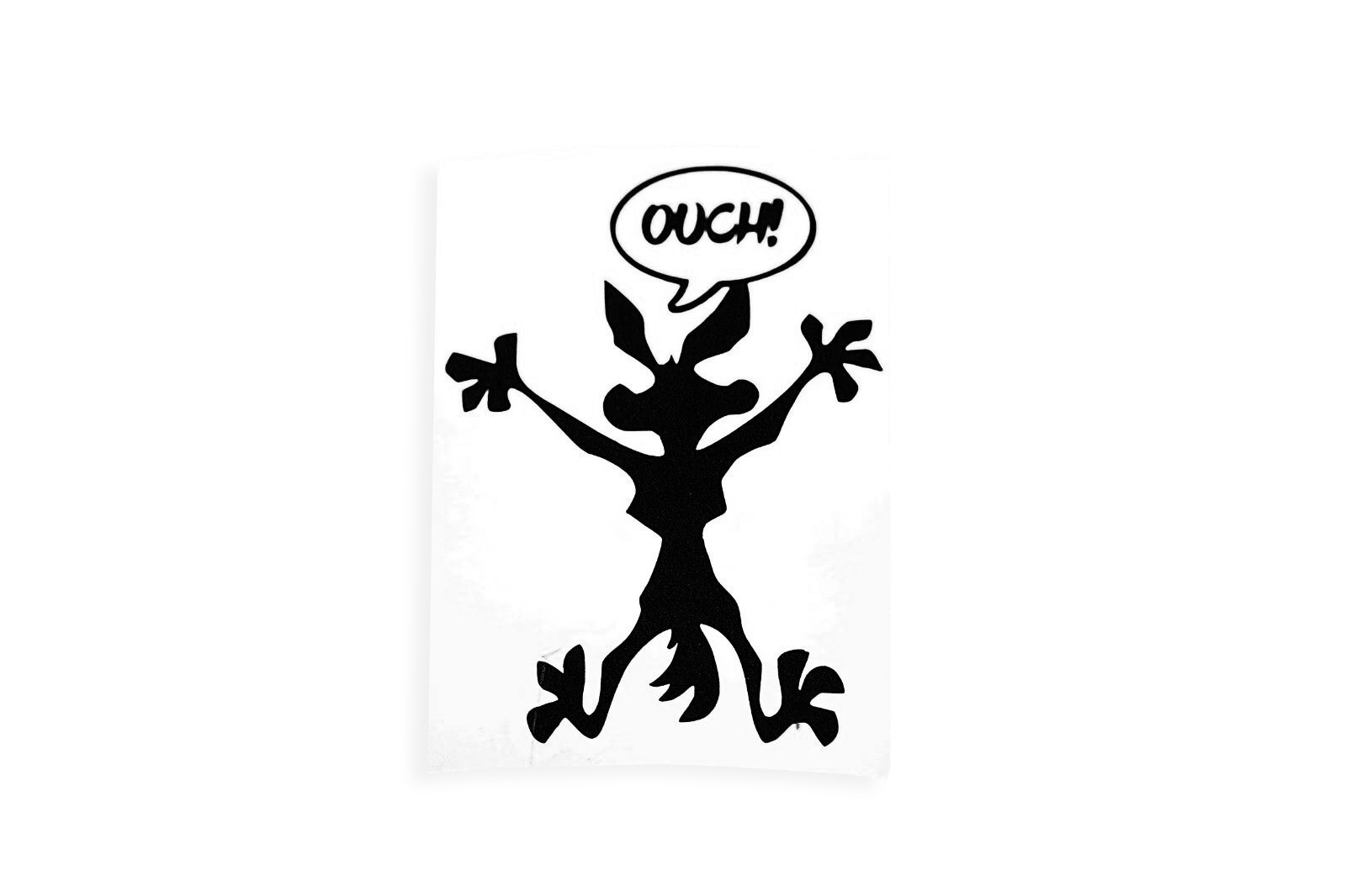 Small OUCH! Coyote Car Dent Repair Sticker Funny Vinyl Decal - klmarket.uk