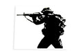 Soldier Military OPS Silhouette Bumper Sticker Gamer Vinyl Decal #2 - klmarket.uk