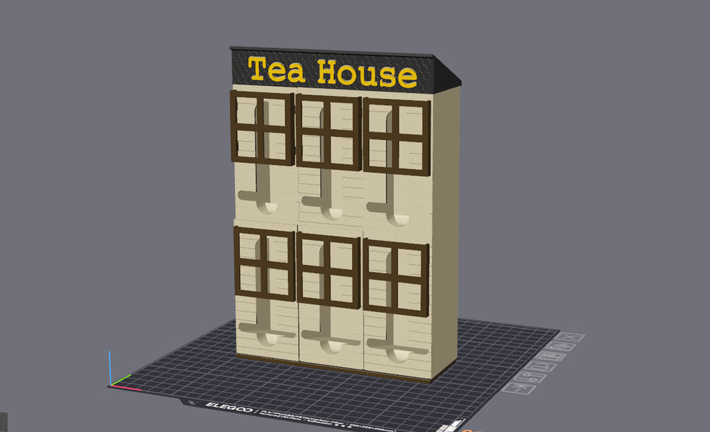 Tea House Storage Kitchen Cupboard Organiser 3D printer .stl file - klmarket.uk
