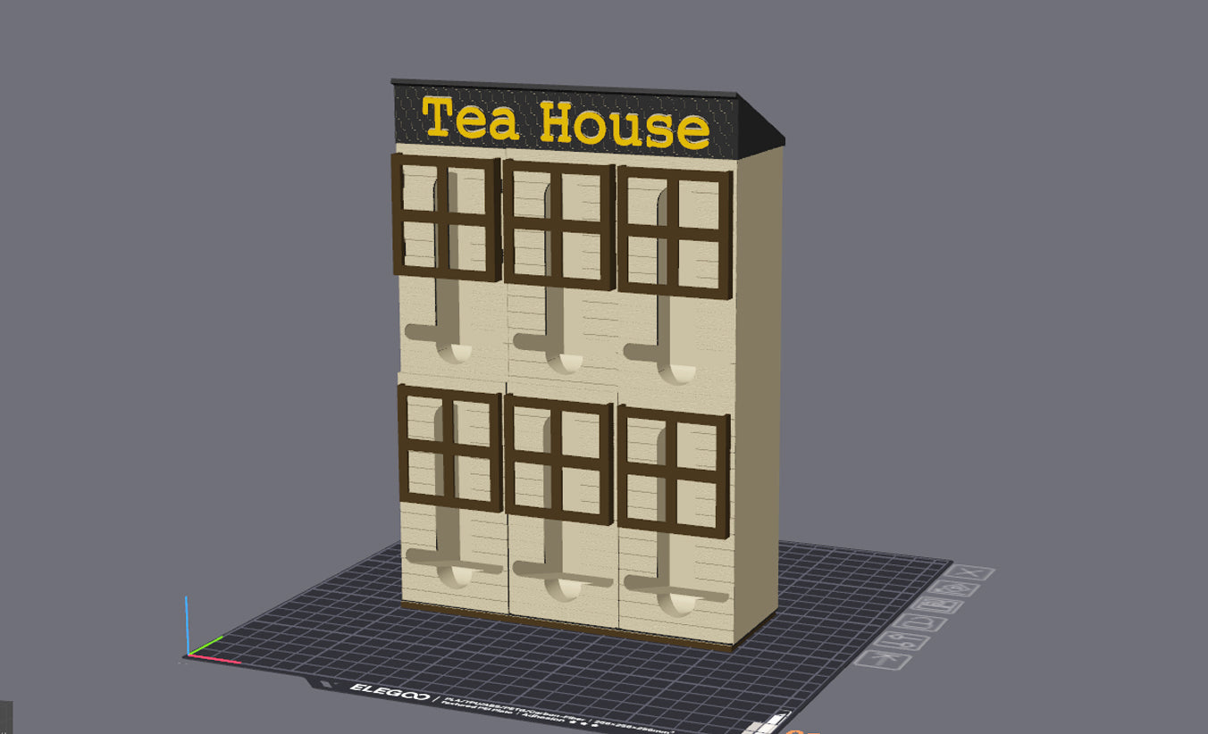 Tea House Storage Kitchen Cupboard Organiser 3D printer .stl file - klmarket.uk