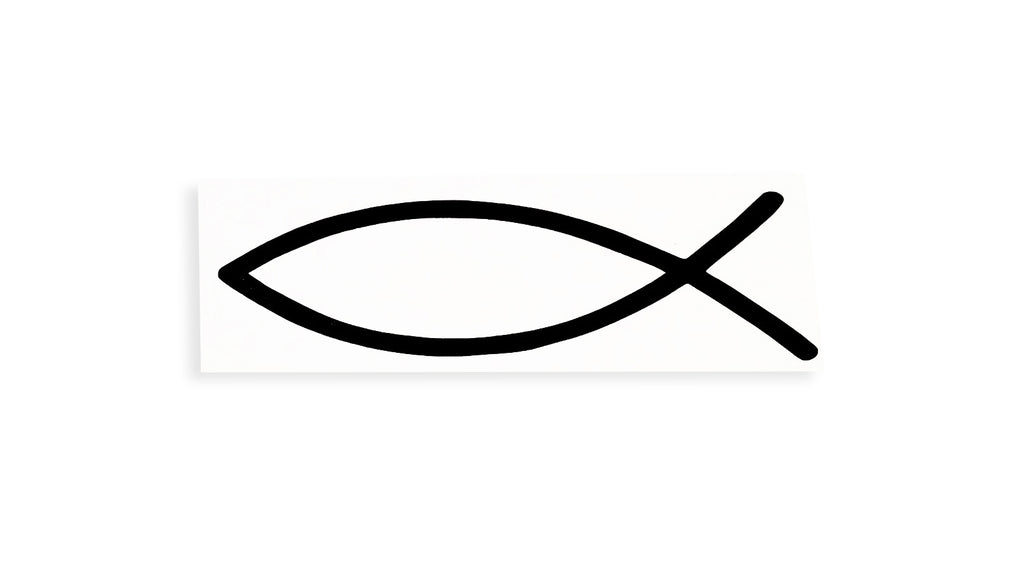 The Ichthys Fish Symbol A Symbol of Faith Bumper Sticker Decal - klmarket..uk
