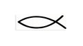 The Ichthys Fish Symbol A Symbol of Faith Bumper Sticker Decal - klmarket..uk