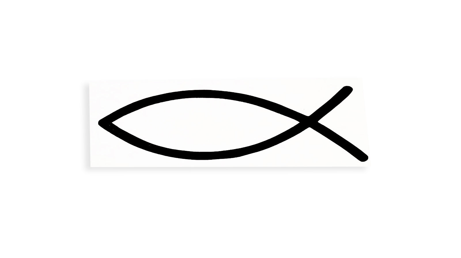 The Ichthys Fish Symbol A Symbol of Faith Bumper Sticker Decal - klmarket..uk