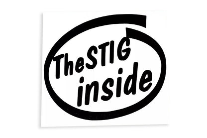 The Stig Inside Bumper Sticker Small Vinyl Decal - klmarket.uk