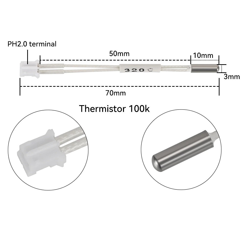 Heating Thermistor Temperature sensor 320C K1/K1C Error code 2509 - klmarket.uk