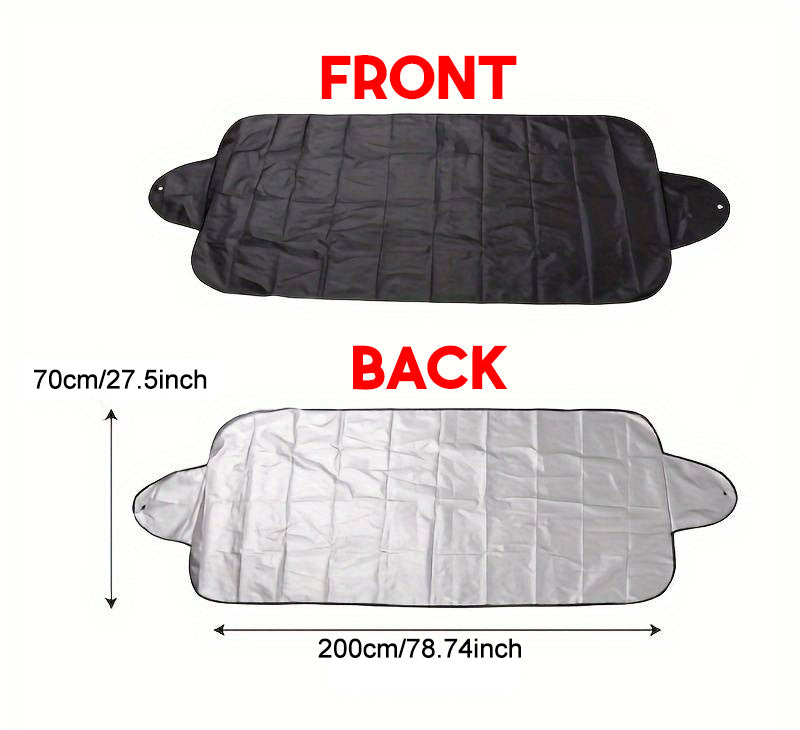 Thin Car Windscreen Snow Ice Cover Sun Shade Waterproof & Dustproof - klmarket.uk