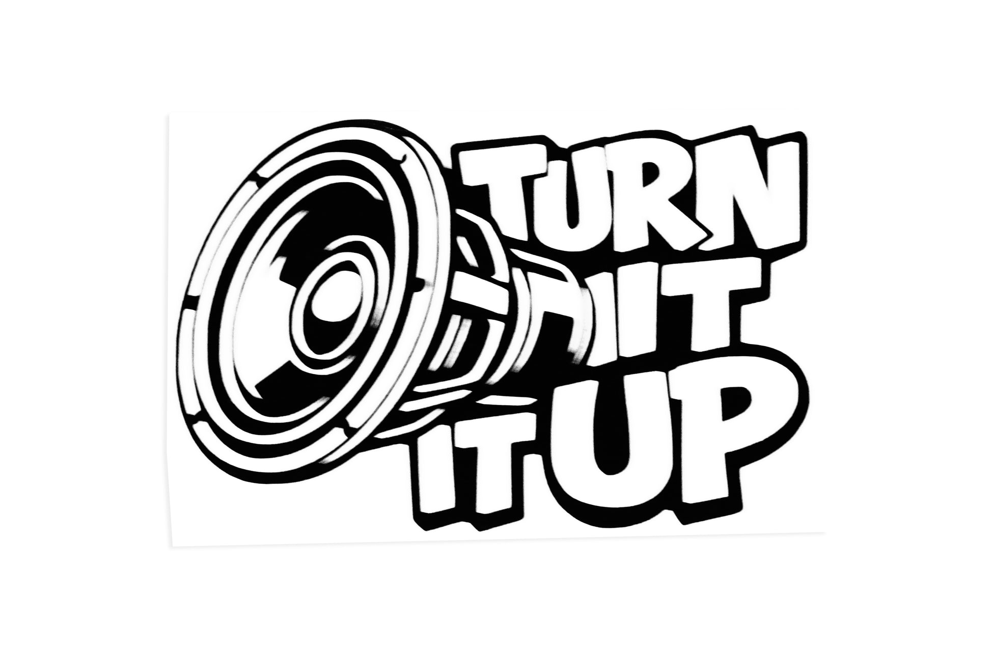 Turn It Up Bass Boosted Music Car Bumper Sticker Window Tailgate Vinyl Decal - klmarket.uk