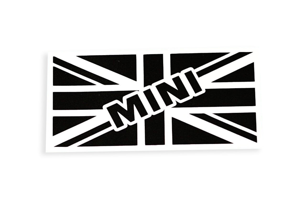 Union Jack Flag With Text Mini Bumper Sticker Decal - klmarket.uk