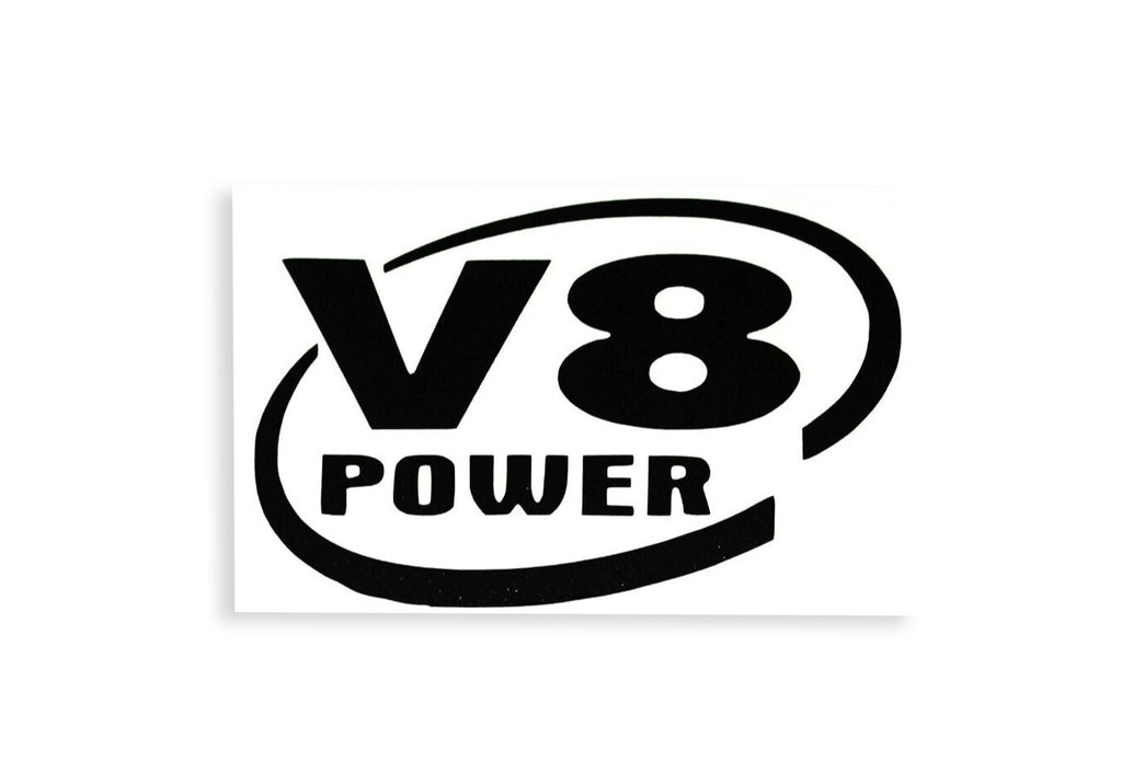 V8 POWER SMALL Bumper Sticker Tailgate Vinyl Decal - klmarket.uk