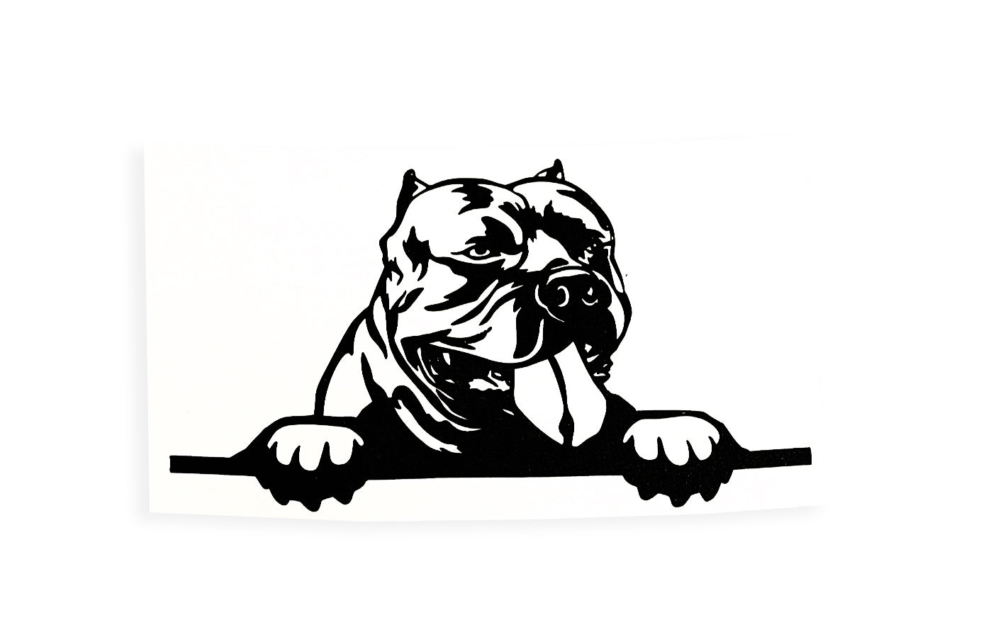 XL Bully Bull Terrier Dog Peeking On Board Bumper Window Sticker Vinyl Decal - klmarket.uk