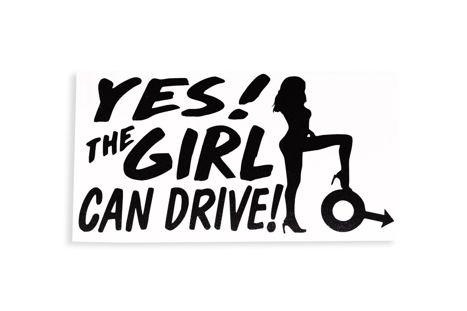 YES! The Girl Can Drive Hot Bumper Sticker Tailgate Window Vinyl Decal - klmarket.uk