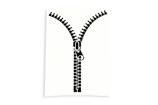 ZIP Car Van Bumper Sticker Tailgate Window Wall Laptop Vinyl Decal
 - klmarket.uk