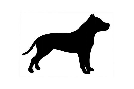 Pitbull Dog Silhouette Car Bumper Window Sticker - Small Vinyl Decal Adhesive #1 - klmarket.uk