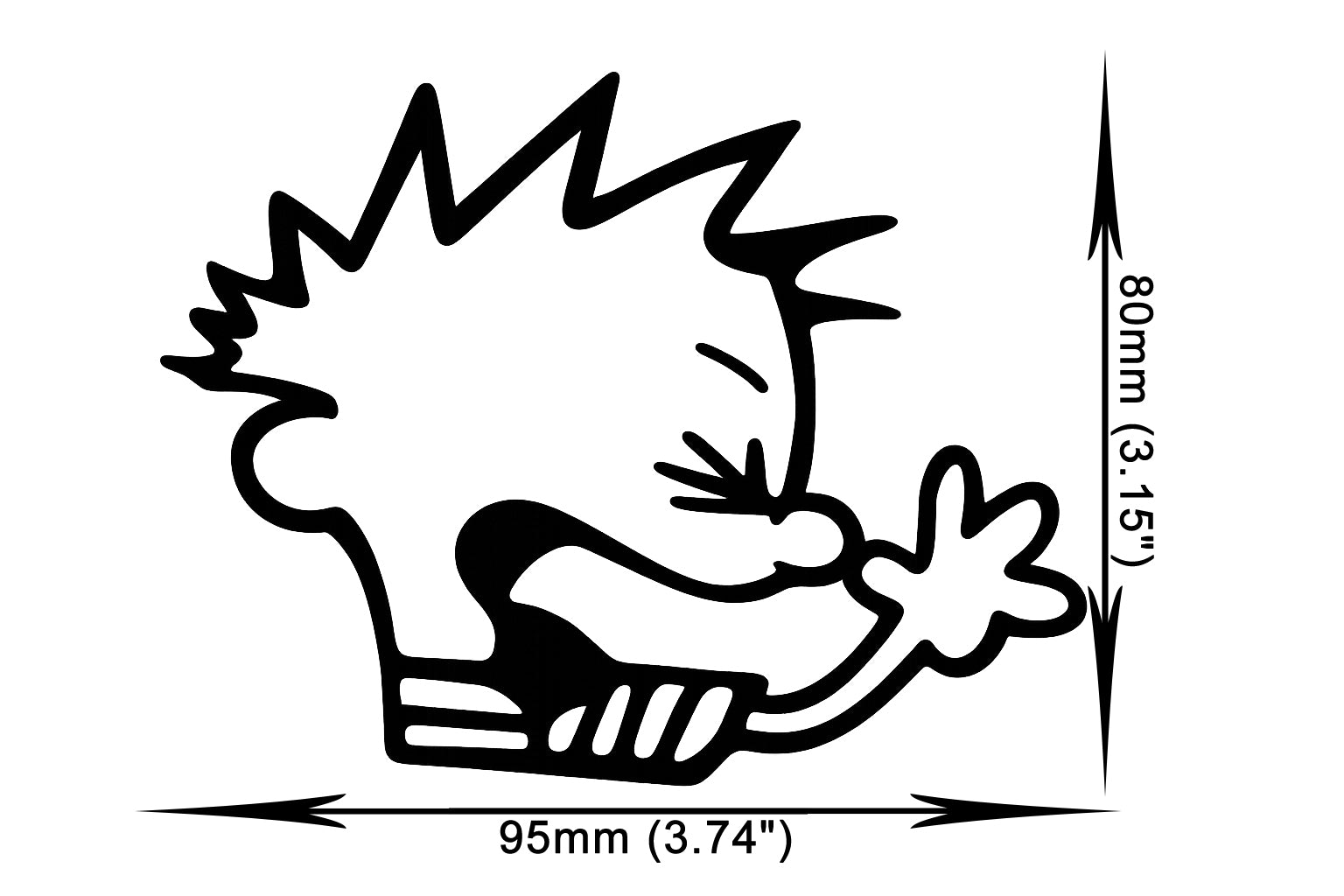 Calvin Booger Funny Car Bumper Window Tailgate Sticker - SMALL Vinyl Decal - klmarket.uk