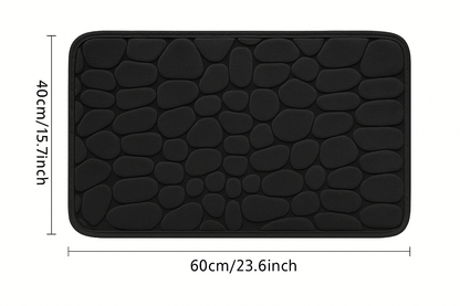 Non-Slip Bath Mat Quick Absorbent Drying Bathroom Rug Floor Carpet BLACK