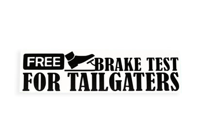 Free Brake Test Car Bumper Window Sticker - Small Vinyl Decal - klmarket.uk